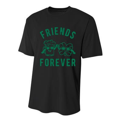 FRIENDS FOREVER BEER AND CLOVER Youth Performance Sprint T-Shirt