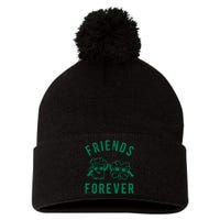 FRIENDS FOREVER BEER AND CLOVER Pom Pom 12in Knit Beanie