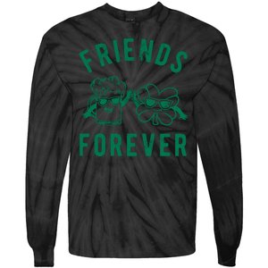 FRIENDS FOREVER BEER AND CLOVER Tie-Dye Long Sleeve Shirt