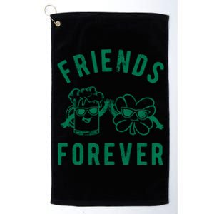 FRIENDS FOREVER BEER AND CLOVER Platinum Collection Golf Towel