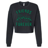 FRIENDS FOREVER BEER AND CLOVER Cropped Pullover Crew