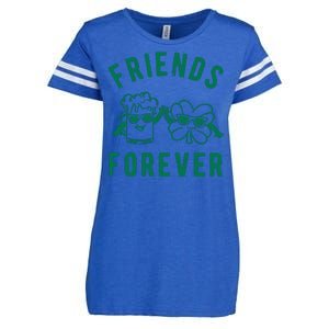 FRIENDS FOREVER BEER AND CLOVER Enza Ladies Jersey Football T-Shirt