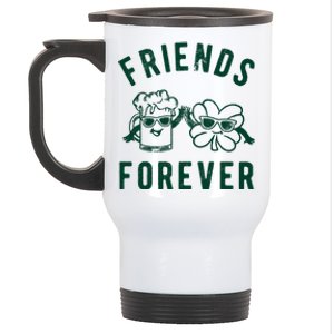 FRIENDS FOREVER BEER AND CLOVER Stainless Steel Travel Mug