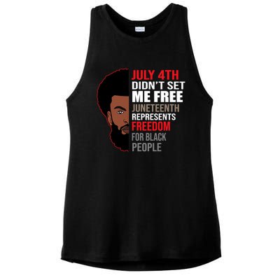 Freedom For Black People Juneteenth Gift Ladies PosiCharge Tri-Blend Wicking Tank