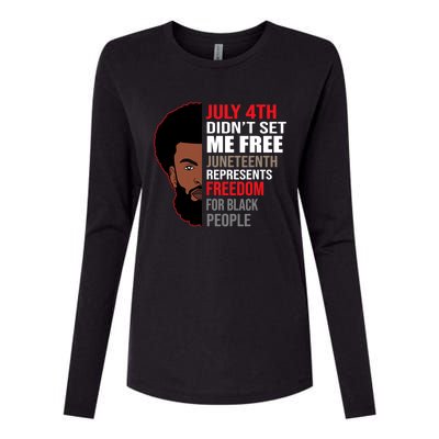 Freedom For Black People Juneteenth Gift Womens Cotton Relaxed Long Sleeve T-Shirt