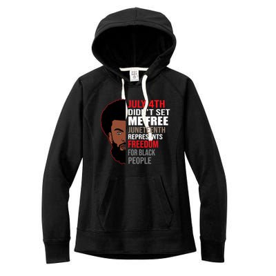 Freedom For Black People Juneteenth Gift Women's Fleece Hoodie