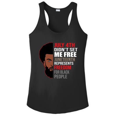 Freedom For Black People Juneteenth Gift Ladies PosiCharge Competitor Racerback Tank