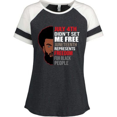 Freedom For Black People Juneteenth Gift Enza Ladies Jersey Colorblock Tee