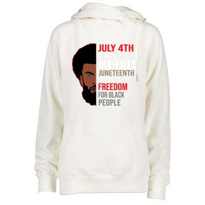 Freedom For Black People Juneteenth Gift Womens Funnel Neck Pullover Hood