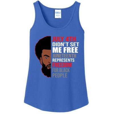 Freedom For Black People Juneteenth Gift Ladies Essential Tank