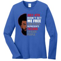 Freedom For Black People Juneteenth Gift Ladies Long Sleeve Shirt