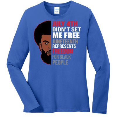 Freedom For Black People Juneteenth Gift Ladies Long Sleeve Shirt