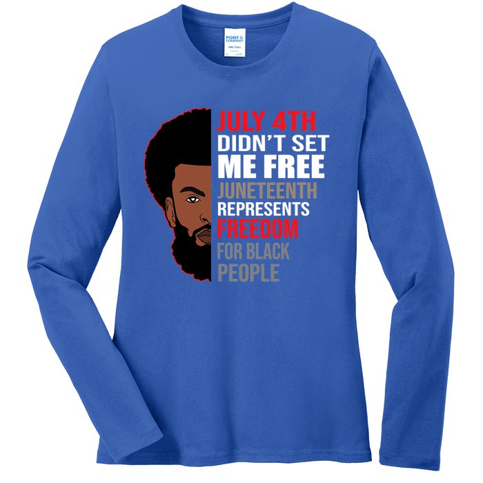 Freedom For Black People Juneteenth Gift Ladies Long Sleeve Shirt