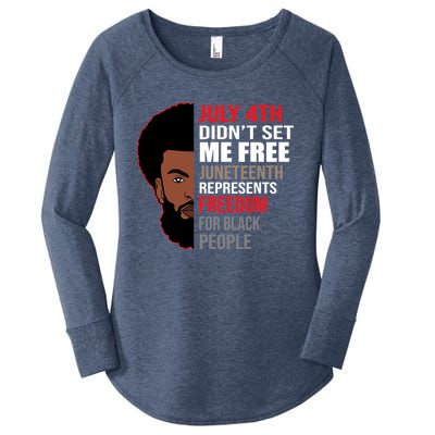 Freedom For Black People Juneteenth Gift Women's Perfect Tri Tunic Long Sleeve Shirt