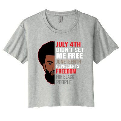 Freedom For Black People Juneteenth Gift Women's Crop Top Tee