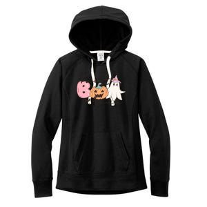 Funny Fab Boo Lous Pumpkin Halloween Retro Gift Women's Fleece Hoodie