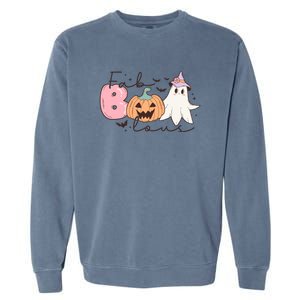 Funny Fab Boo Lous Pumpkin Halloween Retro Gift Garment-Dyed Sweatshirt