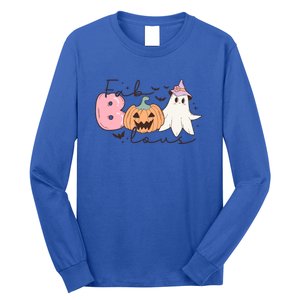 Funny Fab Boo Lous Pumpkin Halloween Retro Gift Long Sleeve Shirt