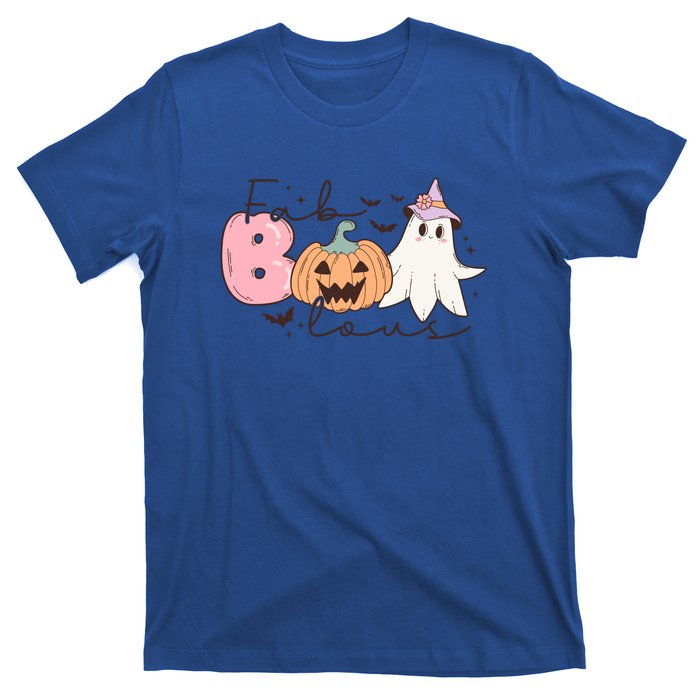 Funny Fab Boo Lous Pumpkin Halloween Retro Gift T-Shirt