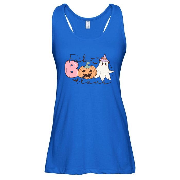 Funny Fab Boo Lous Pumpkin Halloween Retro Gift Ladies Essential Flowy Tank