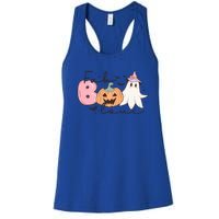 Funny Fab Boo Lous Pumpkin Halloween Retro Gift Women's Racerback Tank