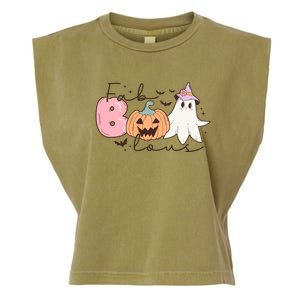 Funny Fab Boo Lous Pumpkin Halloween Retro Gift Garment-Dyed Women's Muscle Tee