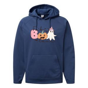 Funny Fab Boo Lous Pumpkin Halloween Retro Gift Performance Fleece Hoodie