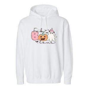 Funny Fab Boo Lous Pumpkin Halloween Retro Gift Garment-Dyed Fleece Hoodie