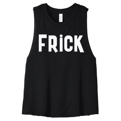 Frick Funny Best Friend Buddy Partner In Crime Matching Women's Racerback Cropped Tank