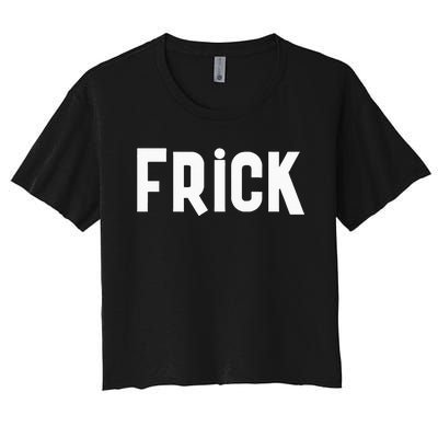 Frick Funny Best Friend Buddy Partner In Crime Matching Women's Crop Top Tee