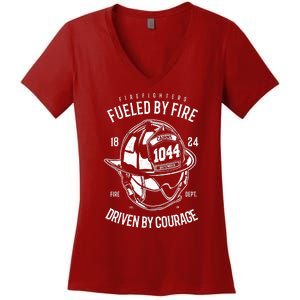 Firefighters Fulled By Fire Women's V-Neck T-Shirt