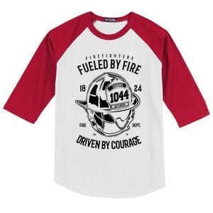 Firefighters Fulled By Fire Kids Colorblock Raglan Jersey