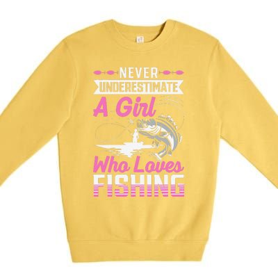 Funny Fishing Bass Fish Fisherman Gifts Premium Crewneck Sweatshirt