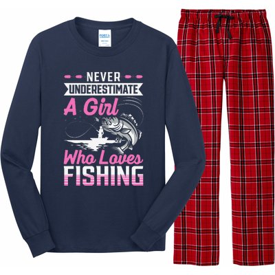 Funny Fishing Bass Fish Fisherman Gifts Long Sleeve Pajama Set