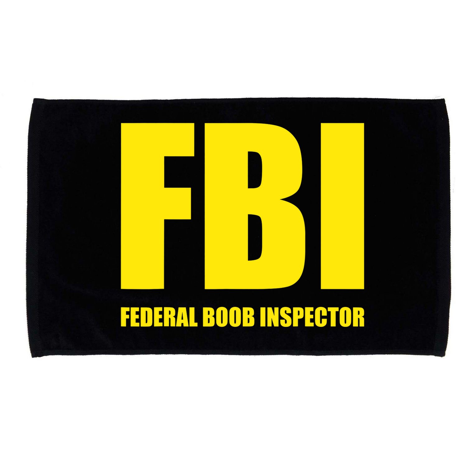 FBI Federal Boob Inspector Funny Saying Dad Joke Microfiber Hand Towel