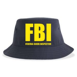 FBI Federal Boob Inspector Funny Saying Dad Joke Sustainable Bucket Hat