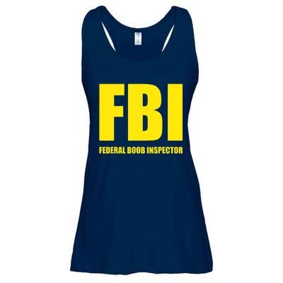 FBI Federal Boob Inspector Funny Saying Dad Joke Ladies Essential Flowy Tank