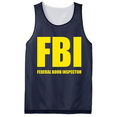 FBI Federal Boob Inspector Funny Saying Dad Joke Mesh Reversible Basketball Jersey Tank
