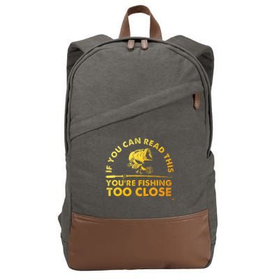 Fishing For Bass Fishing Lover Cotton Canvas Backpack