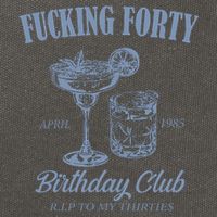Fucking Forty Birthday Club Funny Cotton Canvas Backpack
