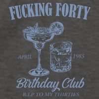 Fucking Forty Birthday Club Funny Vector Backpack