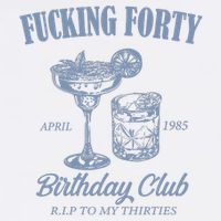 Fucking Forty Birthday Club Funny Flat Bill Trucker Hat