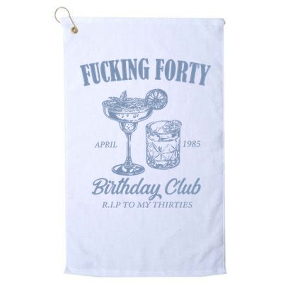 Fucking Forty Birthday Club Funny Golf Towel