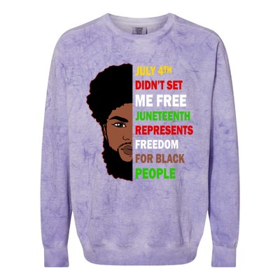 Freedom For Black People Celebrate Juneteenth 1865 Gift Colorblast Crewneck Sweatshirt