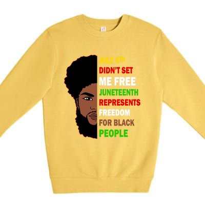 Freedom For Black People Celebrate Juneteenth 1865 Gift Premium Crewneck Sweatshirt