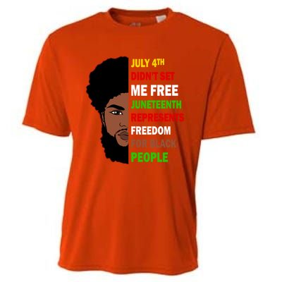 Freedom For Black People Celebrate Juneteenth 1865 Gift Cooling Performance Crew T-Shirt