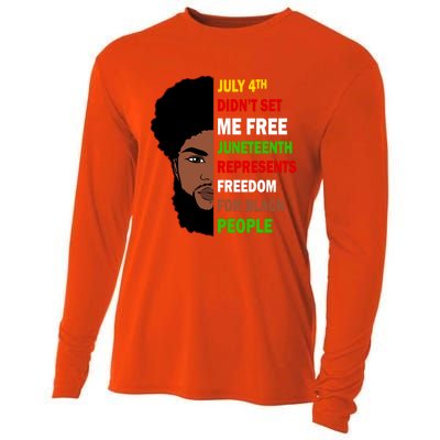 Freedom For Black People Celebrate Juneteenth 1865 Gift Cooling Performance Long Sleeve Crew