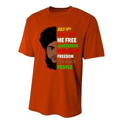 Freedom For Black People Celebrate Juneteenth 1865 Gift Performance Sprint T-Shirt