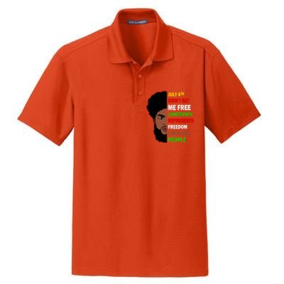 Freedom For Black People Celebrate Juneteenth 1865 Gift Dry Zone Grid Polo