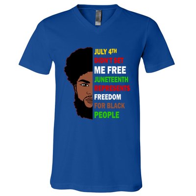 Freedom For Black People Celebrate Juneteenth 1865 Gift V-Neck T-Shirt